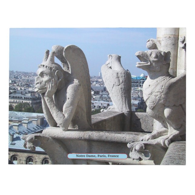 Notre Dame, Paris, France Notepad (Front)