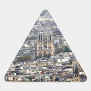 Notre Dame Paris France Triangle Sticker