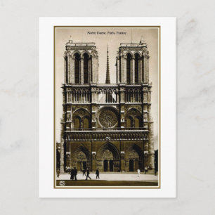 Notre Dame, Paris, France, Vintage Postcard