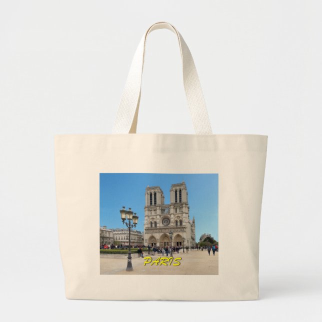 Notre Dame PARIS Large Tote Bag (Front)