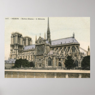 Notre Dame, Paris Vintage Poster