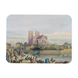 Notre Dame, Paris (w/c on paper) Magnet
