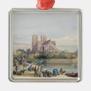 Notre Dame, Paris (w/c on paper) Metal Tree Decoration