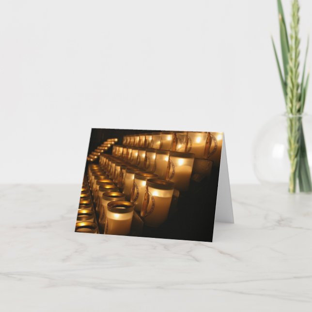 Notre Dame Prayer Candles Card (Front)