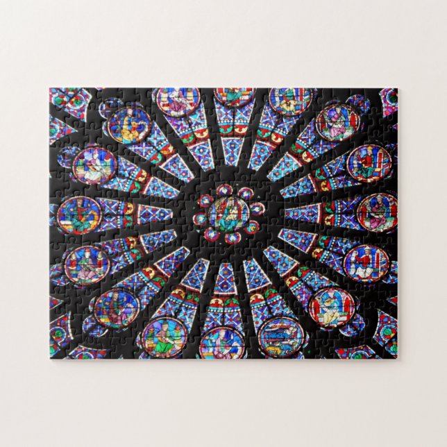 Notre Dame's Stained Glass Jigsaw Puzzle (Horizontal)