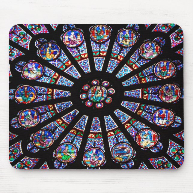 Notre Dame's Stained Glass Mouse Pad (Front)