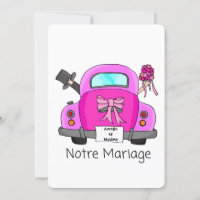 Notre Mariage - french wedding invitation