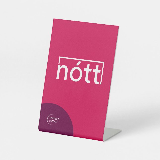 Nott table sign (Front)