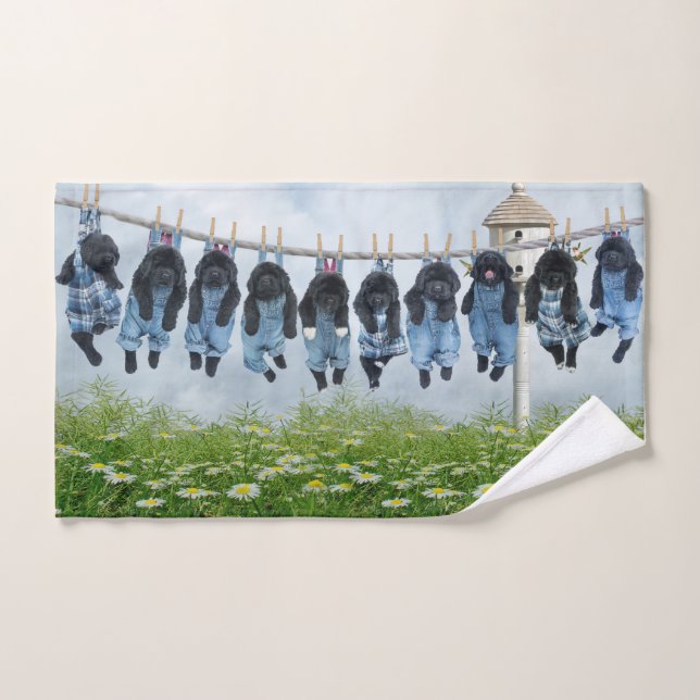 Notta Bear Line Puppies Hand Towel (Hand Towel)