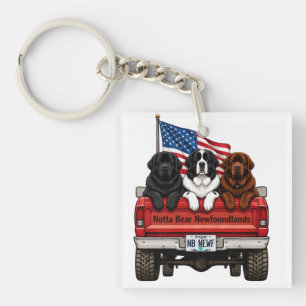 Notta Bear Newfoundlands – Patriotic Pickup Key Ring