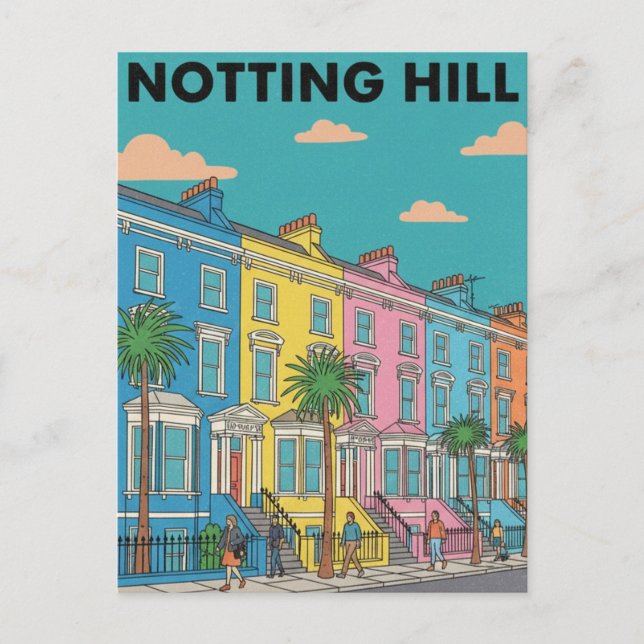 Notting Hill London Postcard (Front)