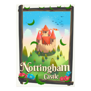 Nottingham castle travel poster