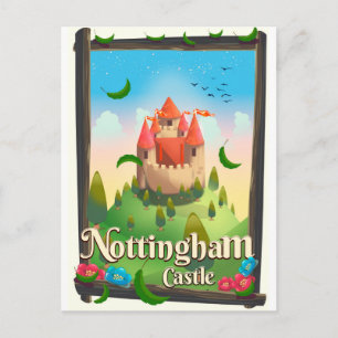 Nottingham castle travel poster postcard