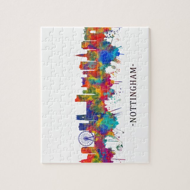 Nottingham England Skyline Jigsaw Puzzle (Vertical)