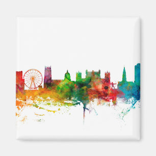 Nottingham England Skyline Magnet
