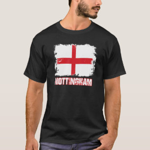 Nottingham England UK England Flag Nottingham Flag T-Shirt