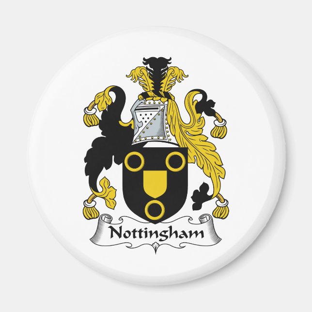 Nottingham Family Crest Magnet (Front)
