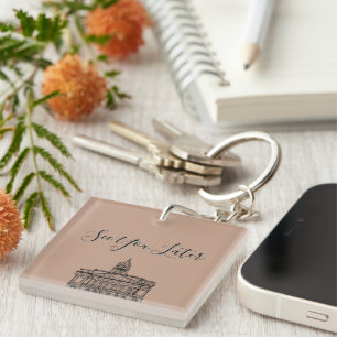 Nottingham Mocha Mousse Tone Sketch Key Ring
