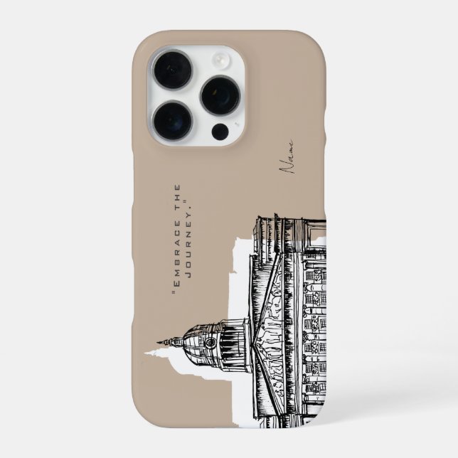 Nottingham Tone Sketch iphone case (Back)