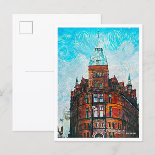 Nottingham United Kingdom Oil Painting City Postcard