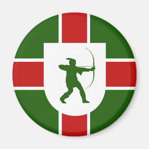 nottinghamshire region flag england robin hood magnet