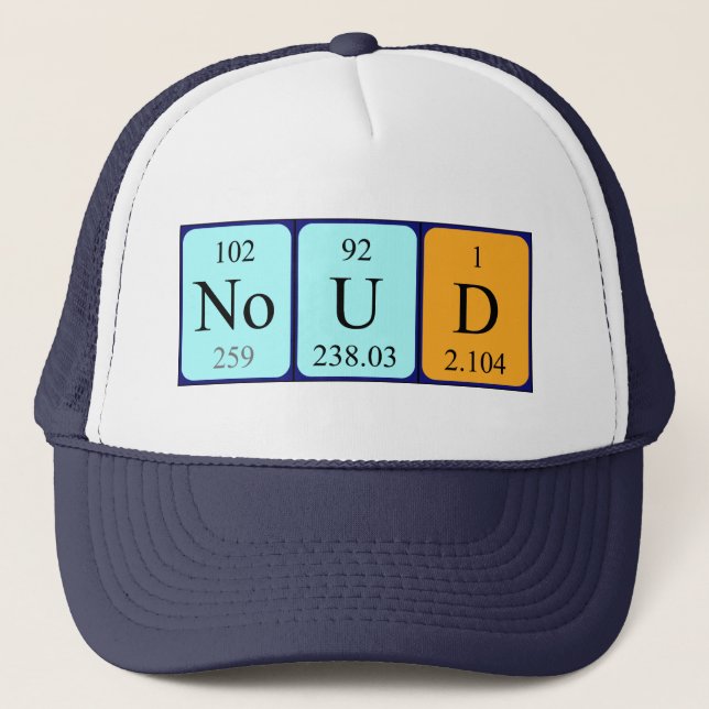 Noud periodic table name hat (Front)