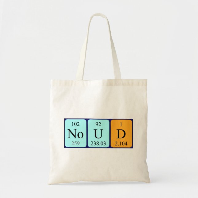 Noud periodic table name tote bag (Front)