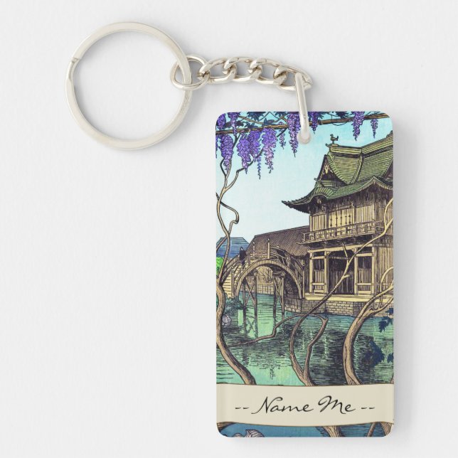 Nouet Noel Kameido shin hanga japanese scenery Key Ring (Front)