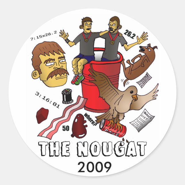 nougat12 copy, THE NOUGAT, 2009 Classic Round Sticker (Front)