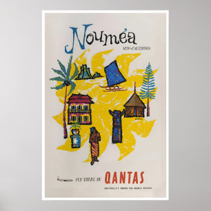 Nouméa Art New Caledonia Travel Poster South