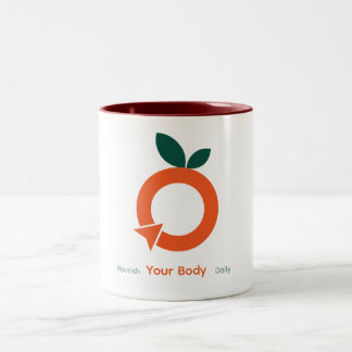 Nourish Your Body Daily Affirmation Mug, Self Care Two-Tone Coffee Mug