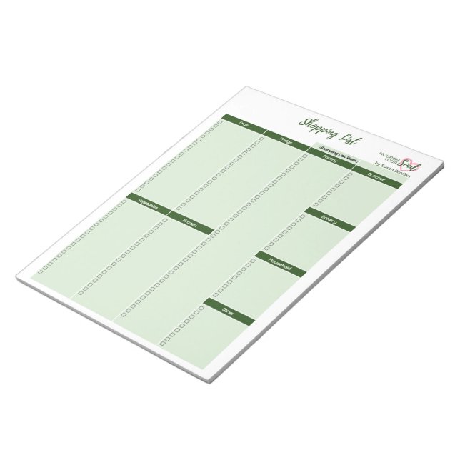 Nourish Your Soul Shopping List Notepad (Angled)