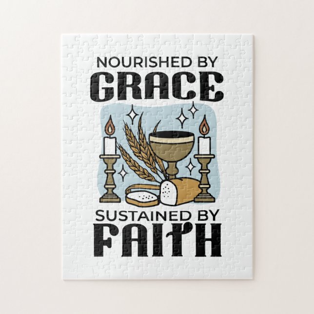 Nourished by Grace, Sustained by Faith Design Jigsaw Puzzle (Vertical)