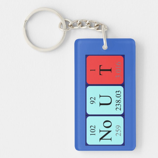 Nout periodic table name keyring (Front)