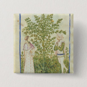 Nouv Acq Lat Celery, from 'Tacuinum Sanitatis' 15 Cm Square Badge