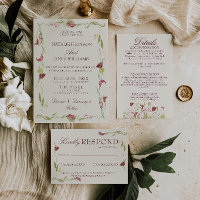 Nouveau Art Watercolor Vintage Floral Wedding