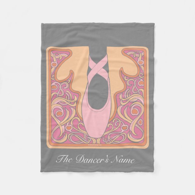 Nouveau Ballet Fleece Blanket (Front)