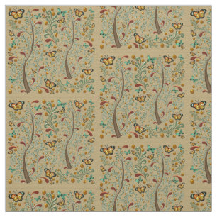 Nouveau Butterflies and Orange Trees Fabric