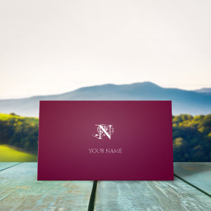 Nouveau Crimson Golden Business Card