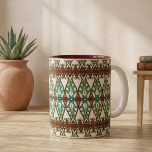 Nouveau Desert Flower Two-Tone Coffee Mug
