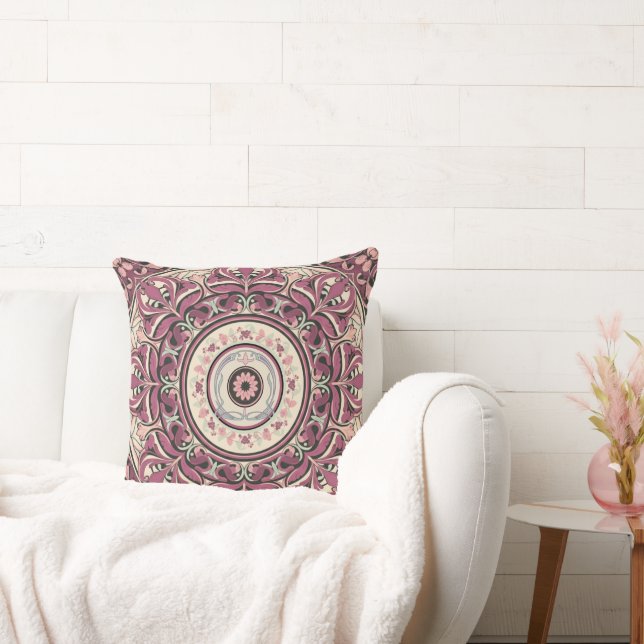 Nouveau Floral Mandala Cushion (Couch)