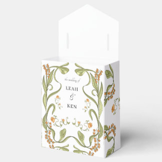 Nouveau Floral Wedding Favour Box