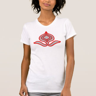 nouveau flower red and grey T-Shirt
