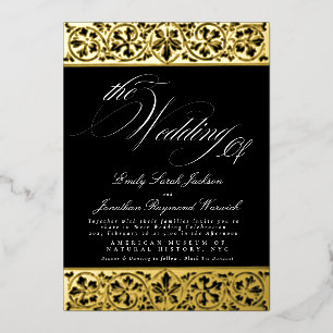 Nouveau Formal Calligraphy Elegant Classic Black