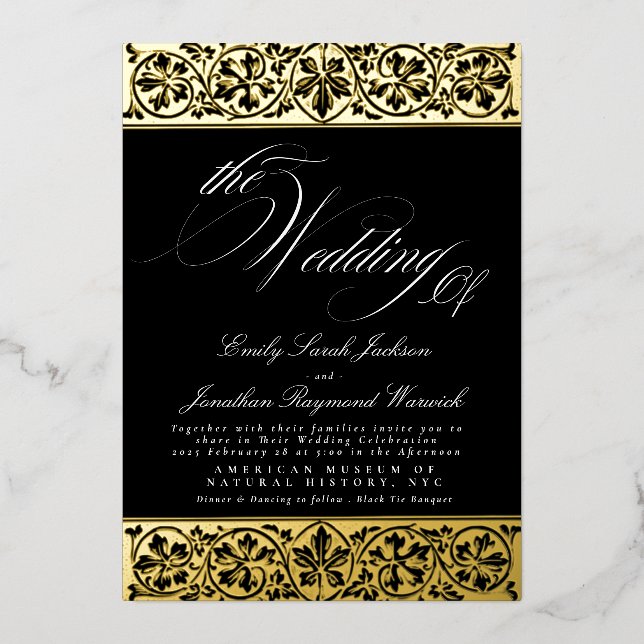 Nouveau Formal Calligraphy Elegant Classic Black (Front)