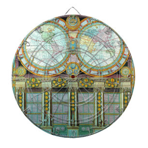 Nouveau Monde -Old-Cartographic-Maps Dartboard