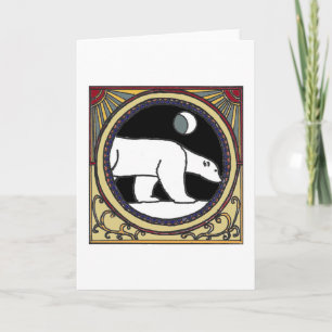 Nouveau Polar Bear Holiday Card