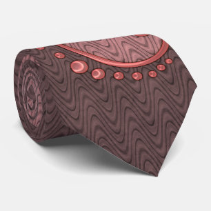 Nouveau Retro Dusky Rose and Brown (Monogrammed) Tie