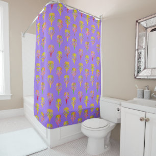 Nouveau Riche Blooms Lilac Shower Curtain