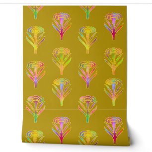 Nouveau Riche Blooms Moss Wallpaper